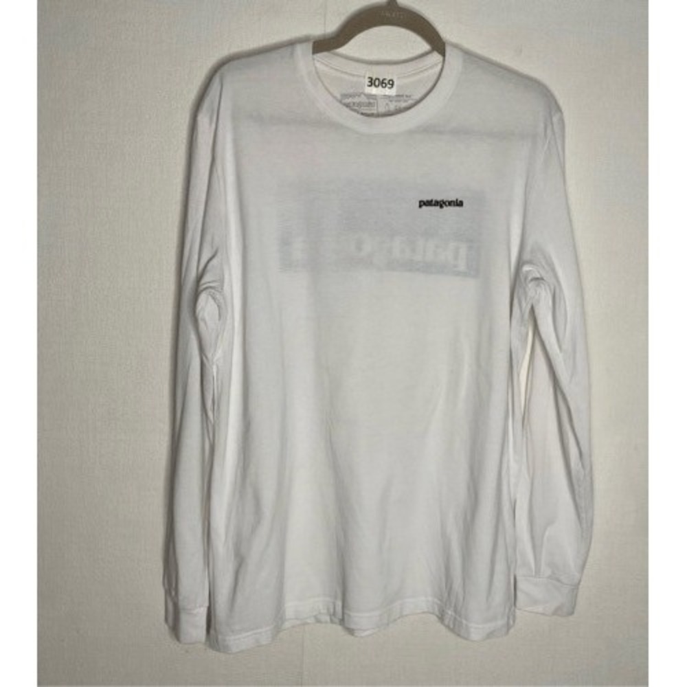 Patagonia Regular Fit Big Logo Long Sleeve Responsible T-Shirt Men Medium Mexico